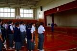 体育館への避難後の様子